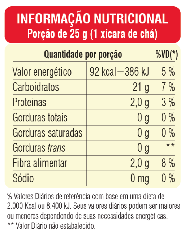 tabela nutricional