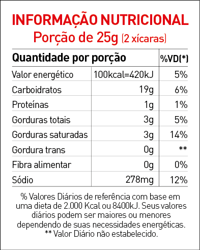 tabela nutricional